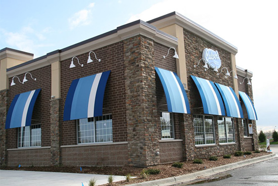 Culver's building built with masonry block