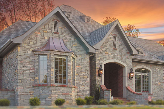 House with stone facade